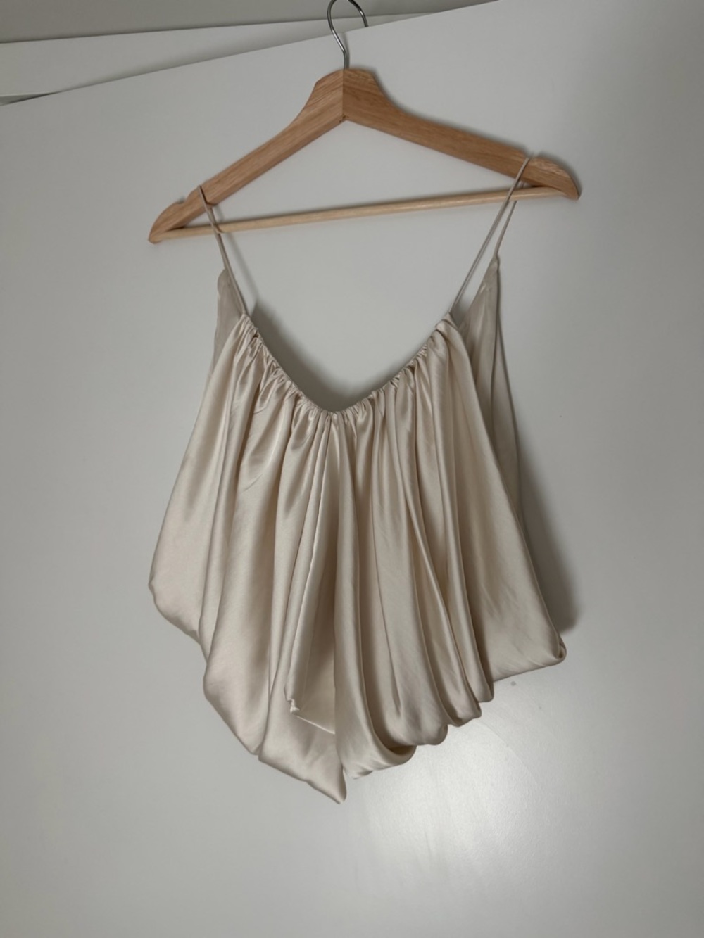 Zara Satin Slip Camisole in Cream